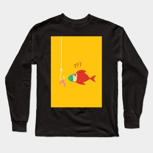 A Funny fish illustration when pandemic Covid-19 Long Sleeve T-Shirt